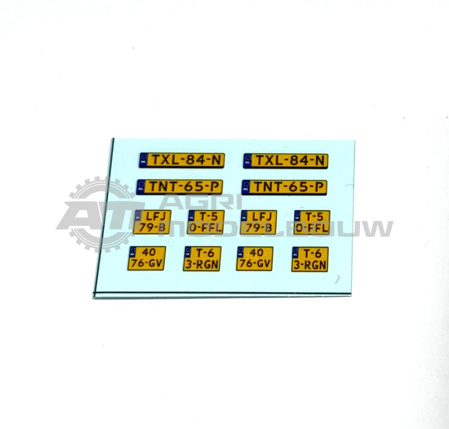 Setje kentekens decals