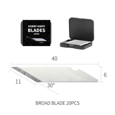 20x DSPIAE DK-B01 breed lemmet reserve mesjes