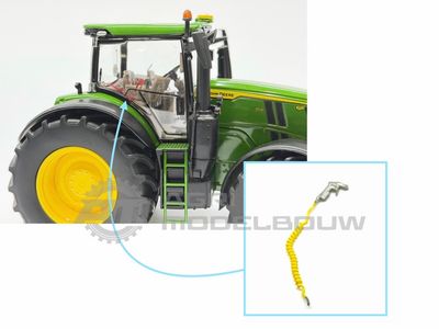 Blaaspistool universeel met spiraaldraadje geel