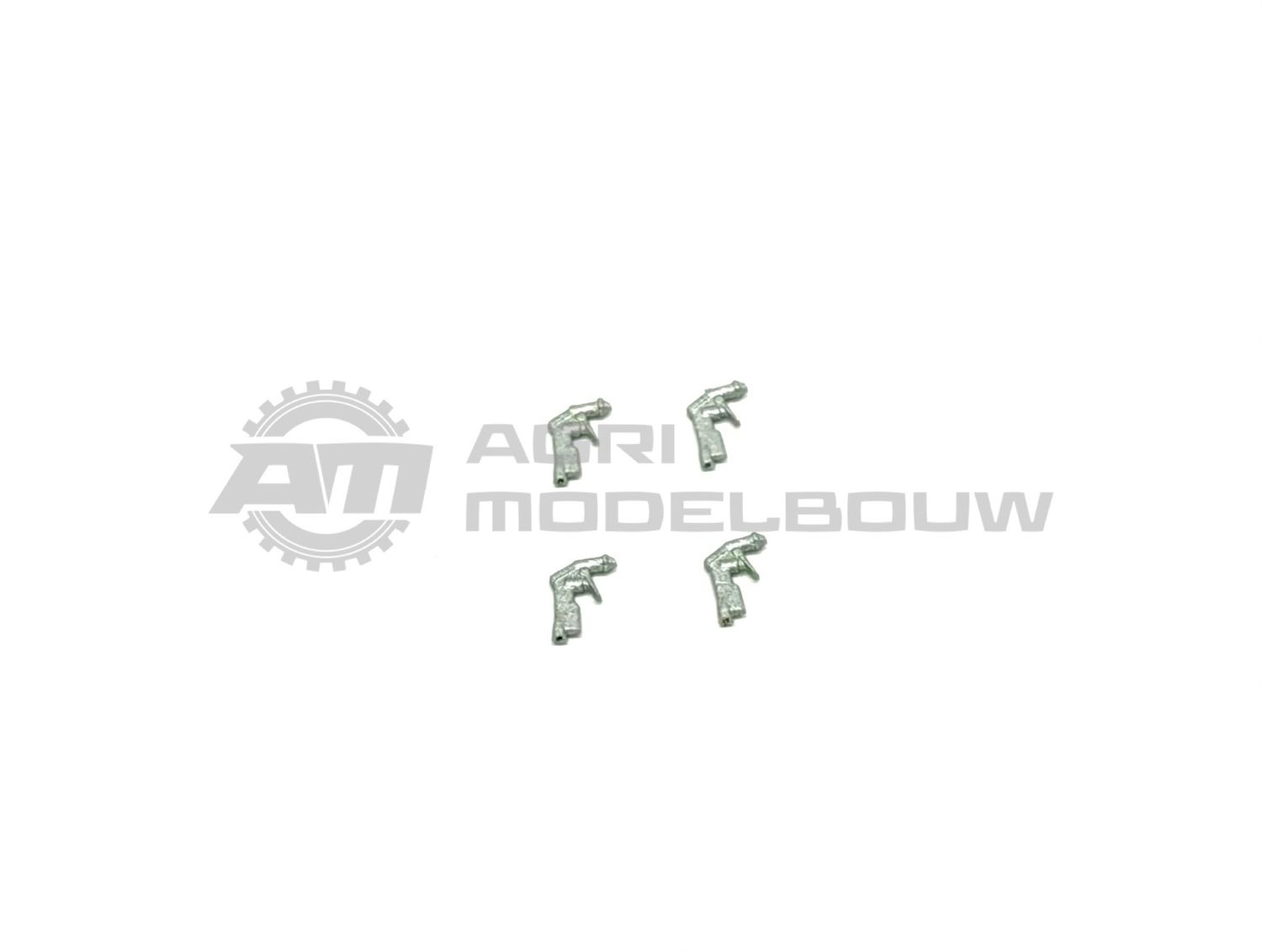 4x Blaaspistool universeel zilver