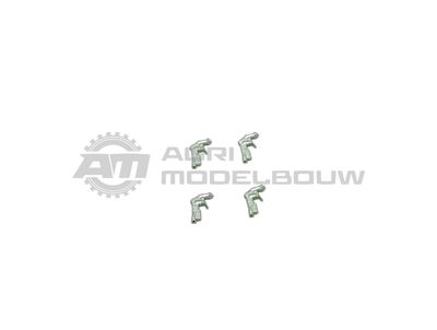 4x Blaaspistool universeel zilver