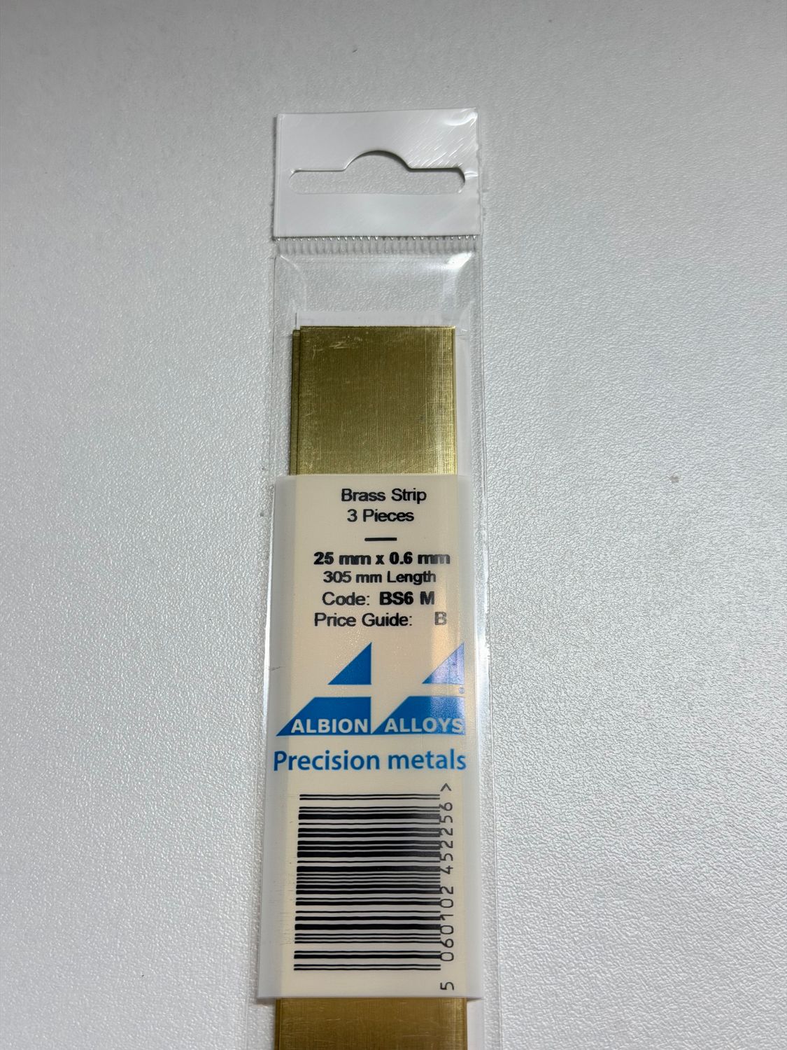3x messing strip 25x0,6mm L305mm Albion Alloys