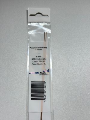 2x fosfor brons strip 1,0x0,135mm L305mm Albion Alloys