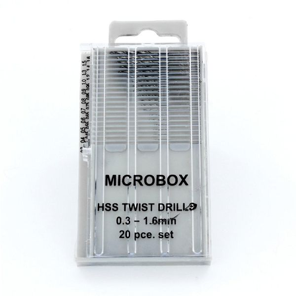 MICROBOX DRILL BIT SET – 20 PIECES (0.3–1.6MM)