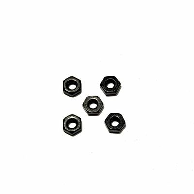 5x Zeskant moer M2,5 Staal zwart DIN 934