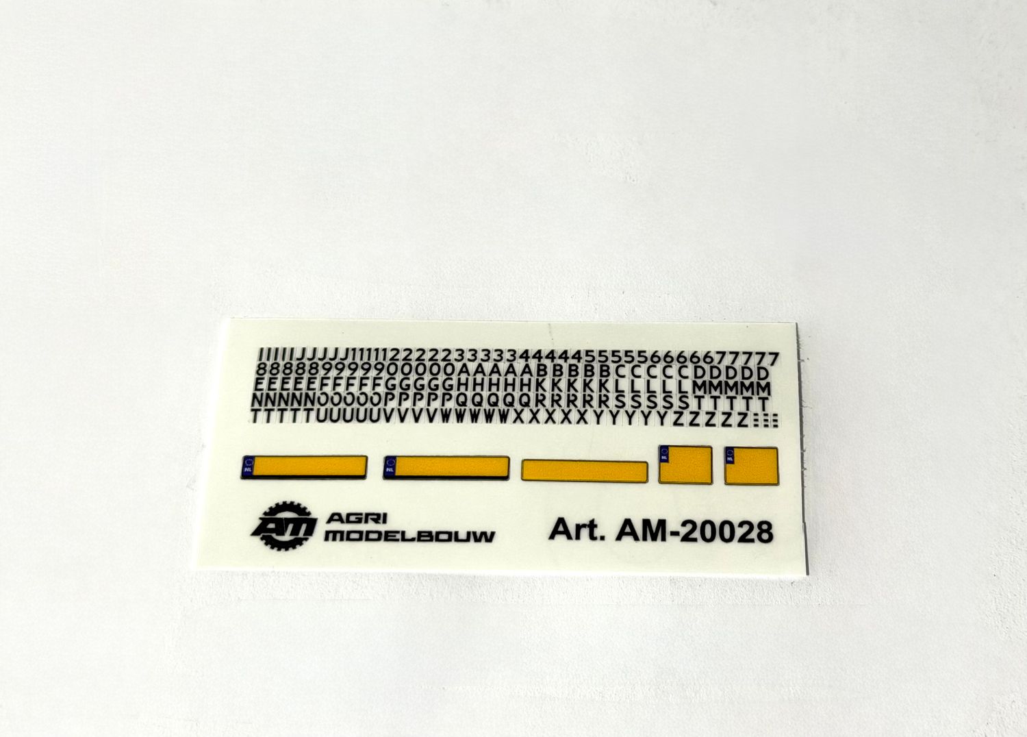 Set voorgesneden kentekenplaat stickers