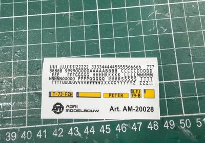Set voorgesneden kentekenplaat stickers