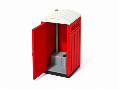 Mobiele Toilet/Dixi rood FDM print
