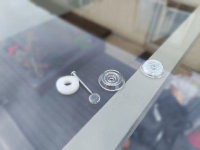 Clear Plastic Buttons with Fixings (4.5 x 45mm) – 100 Units for Timber