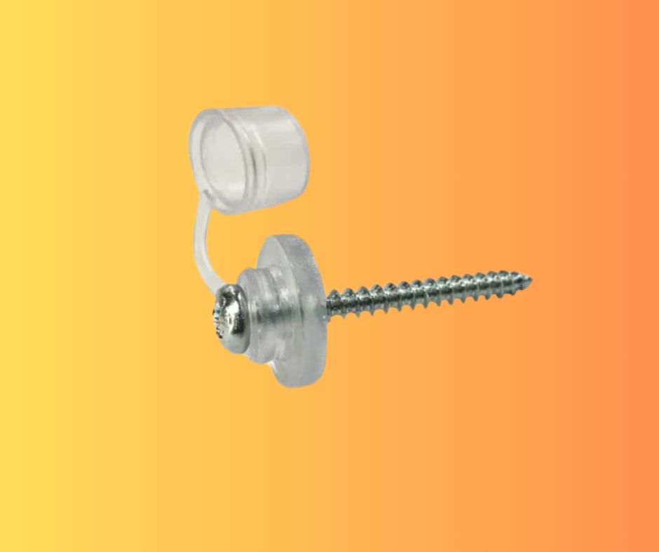 Clear Plastic Caps with Fixings (4.5 x 45mm) – 100 Units for Timber