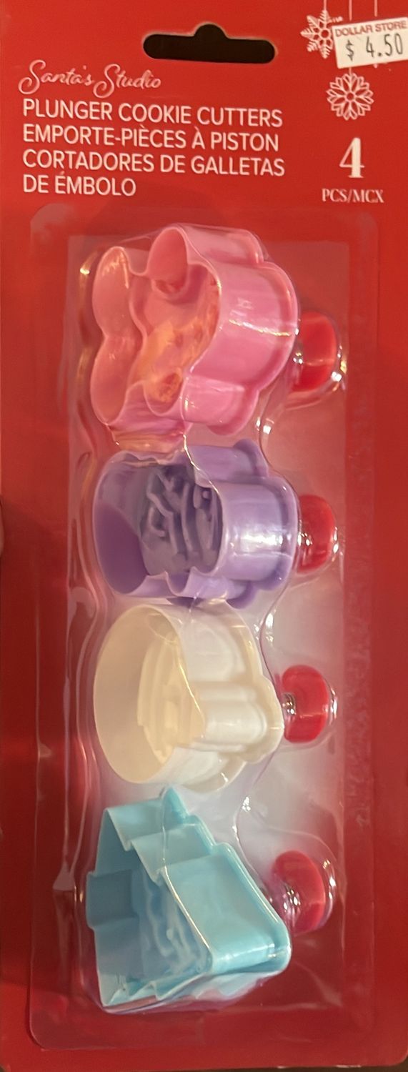 Plunger cookie cutters 4 pcs