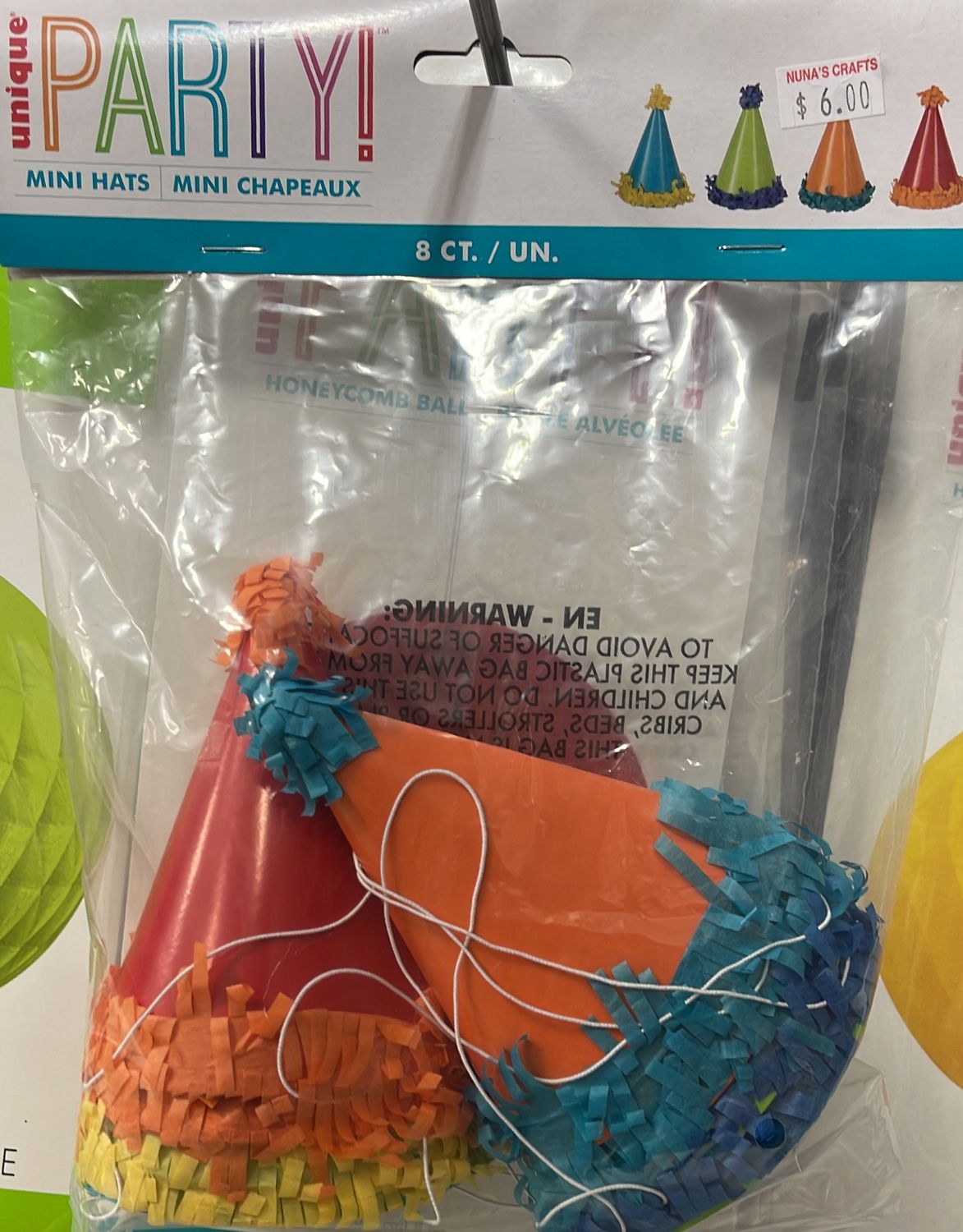 Unique: Mini Party Hats #63602