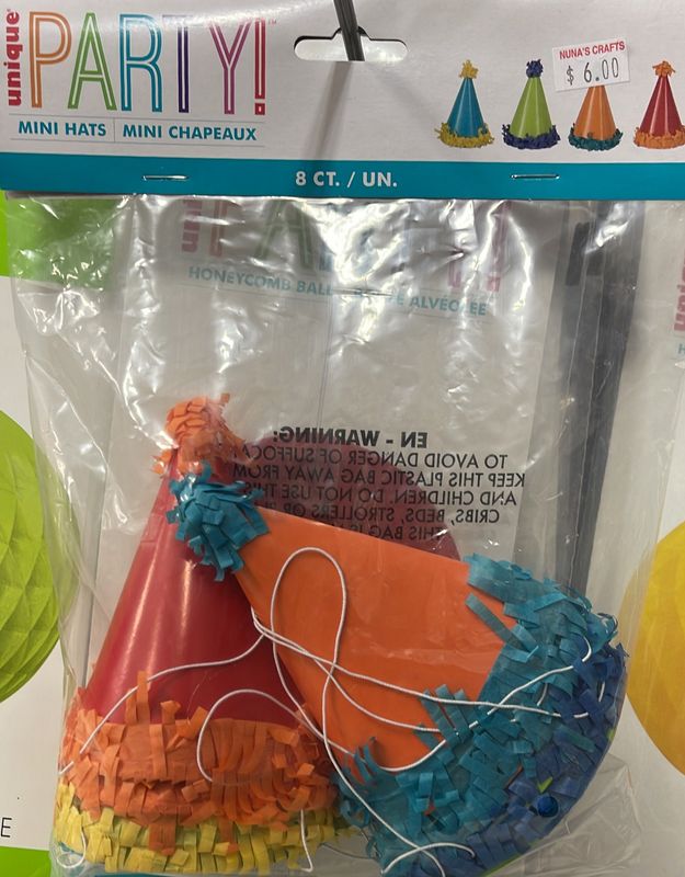 Unique: Mini Party Hats #63602