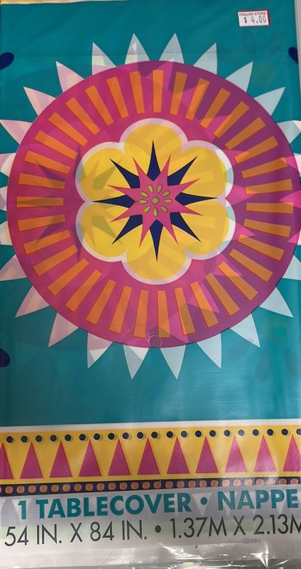 Unique: 54&quot; x 84&quot; Fiesta Themed Plastic Tablecover 