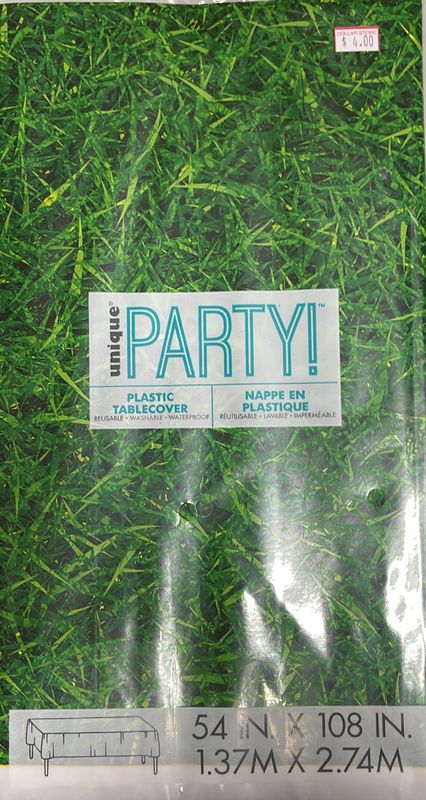 Washable plastic tablecover