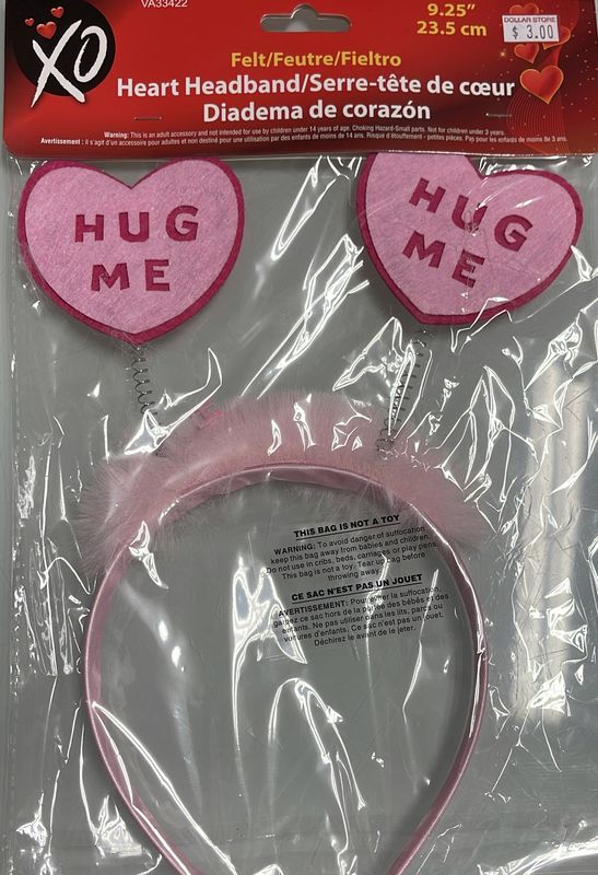 Felt heart headband boppers