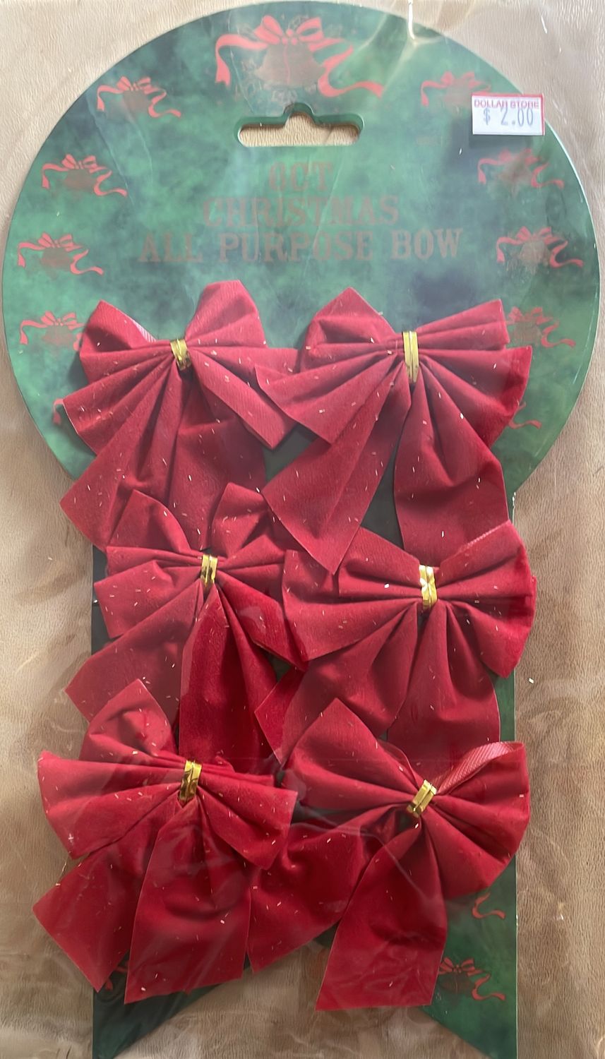 6pcs glitter bows