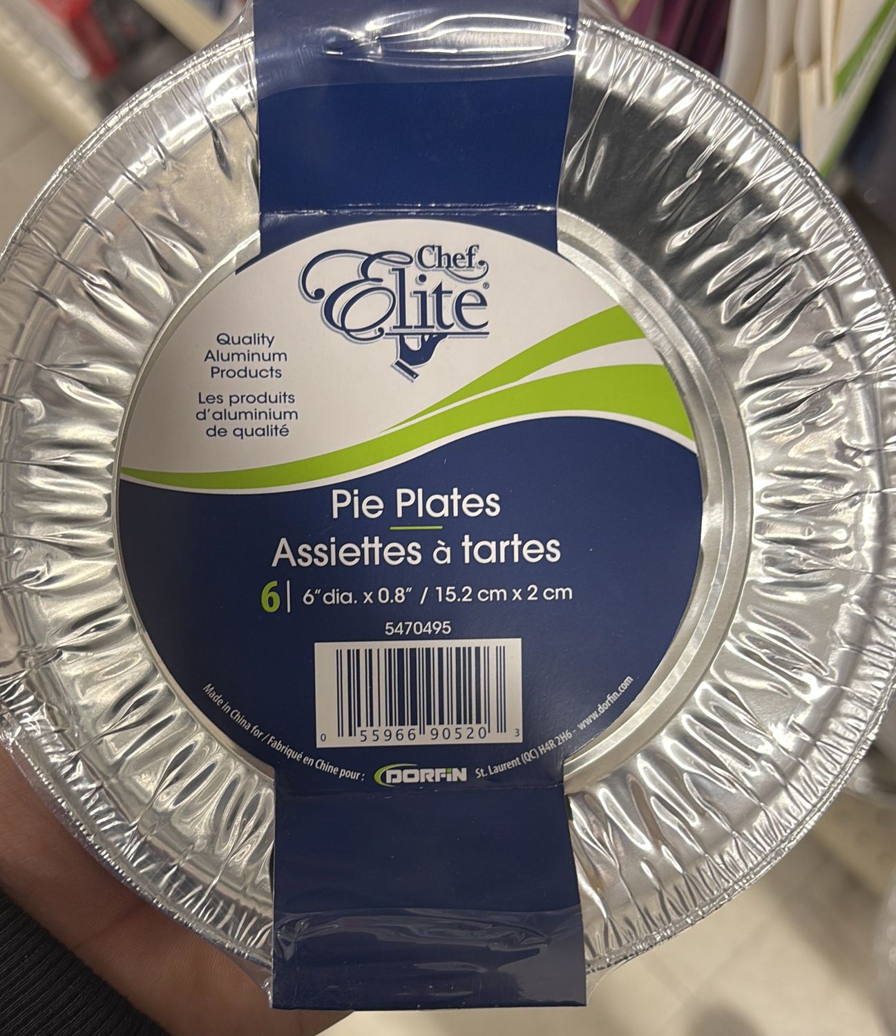 Dorfin: 6pk 6&quot; x 0.8&quot; Aluminium Pie Plates