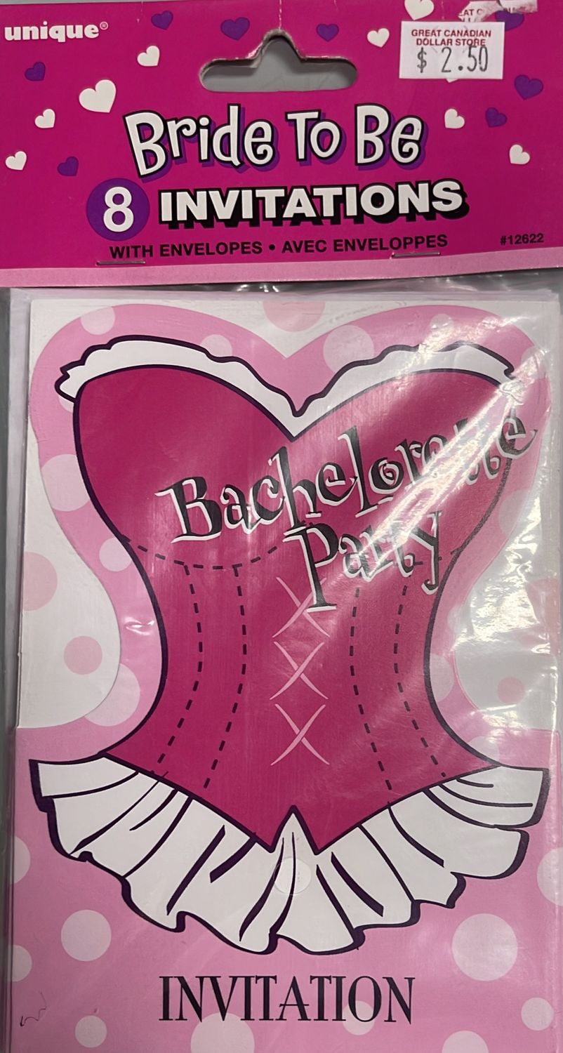 Unique: 8pk Bachelorette Party Invitations 