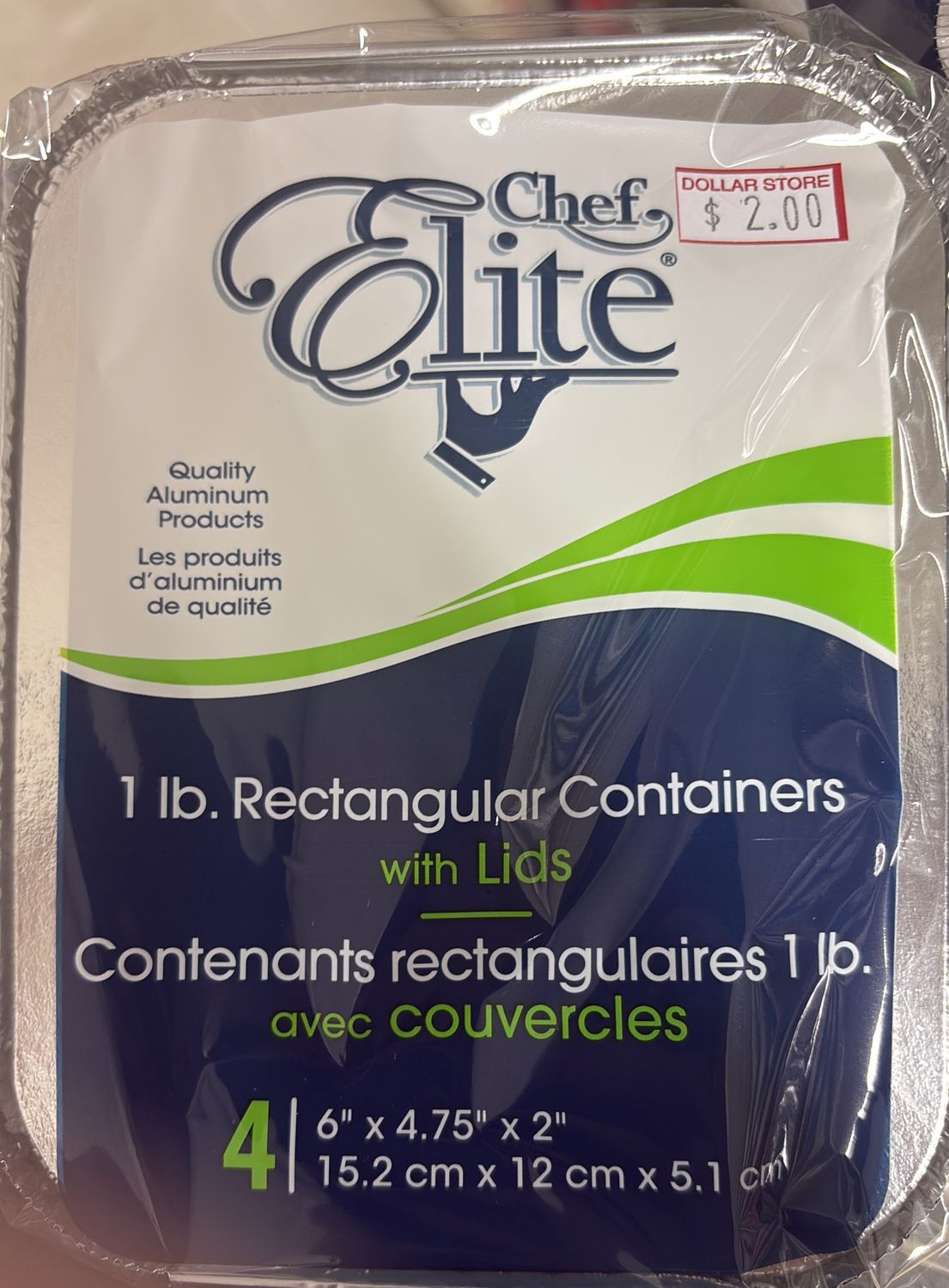 1 Lb rectangular containers