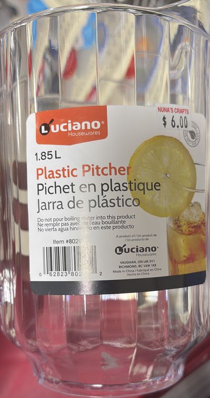CTG: 1.85 L Plastic Pitcher