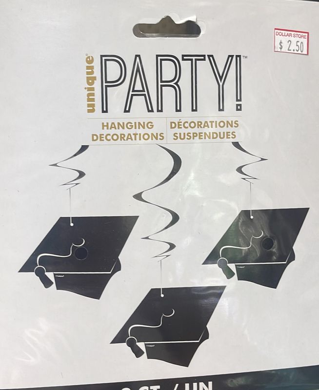 Unique: 3pc Graduatuon Cap Hanging Decorations