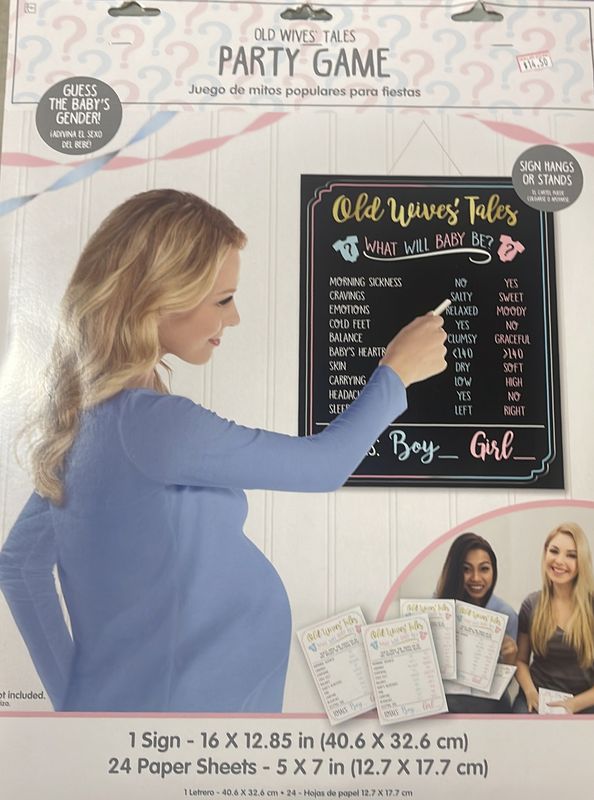 Gender Reveal Old Wives Tale Party Game