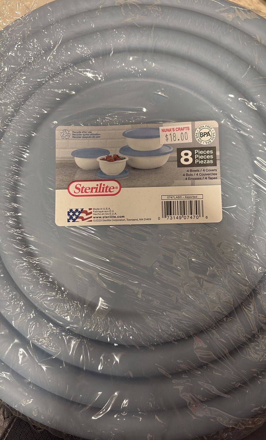 4 Bowls sterilite containers