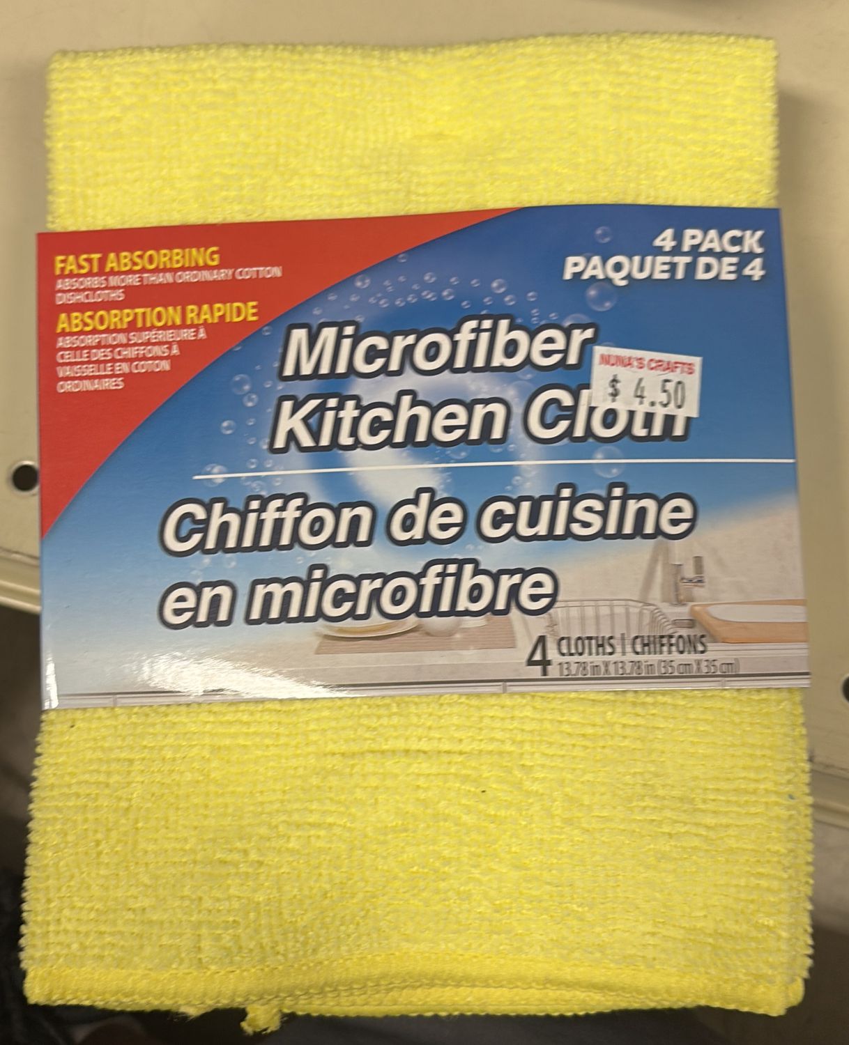 4pk Microfibre Kitchen Cloths