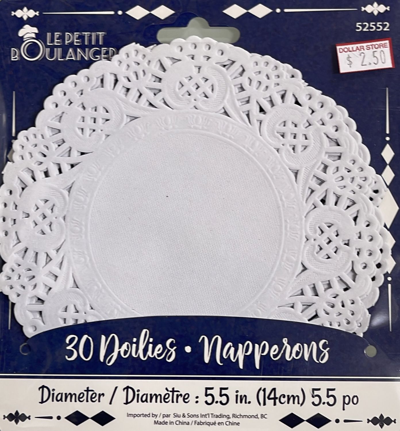5.5 in doilies