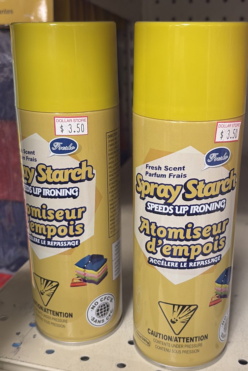 Spray starch