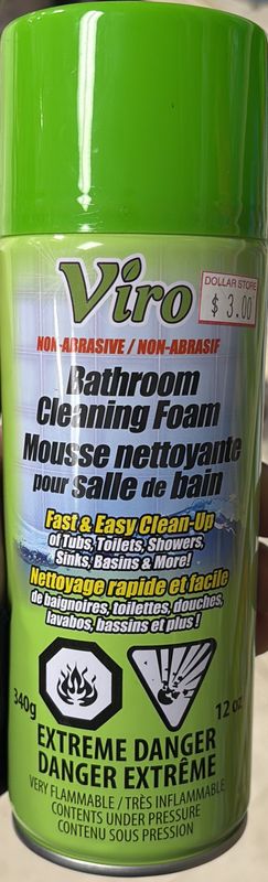 Bathroom cleaning foam viro