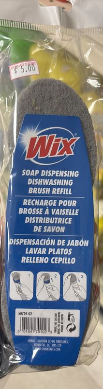 Wix Soap Dispensing Disheashing Brush Refill x2