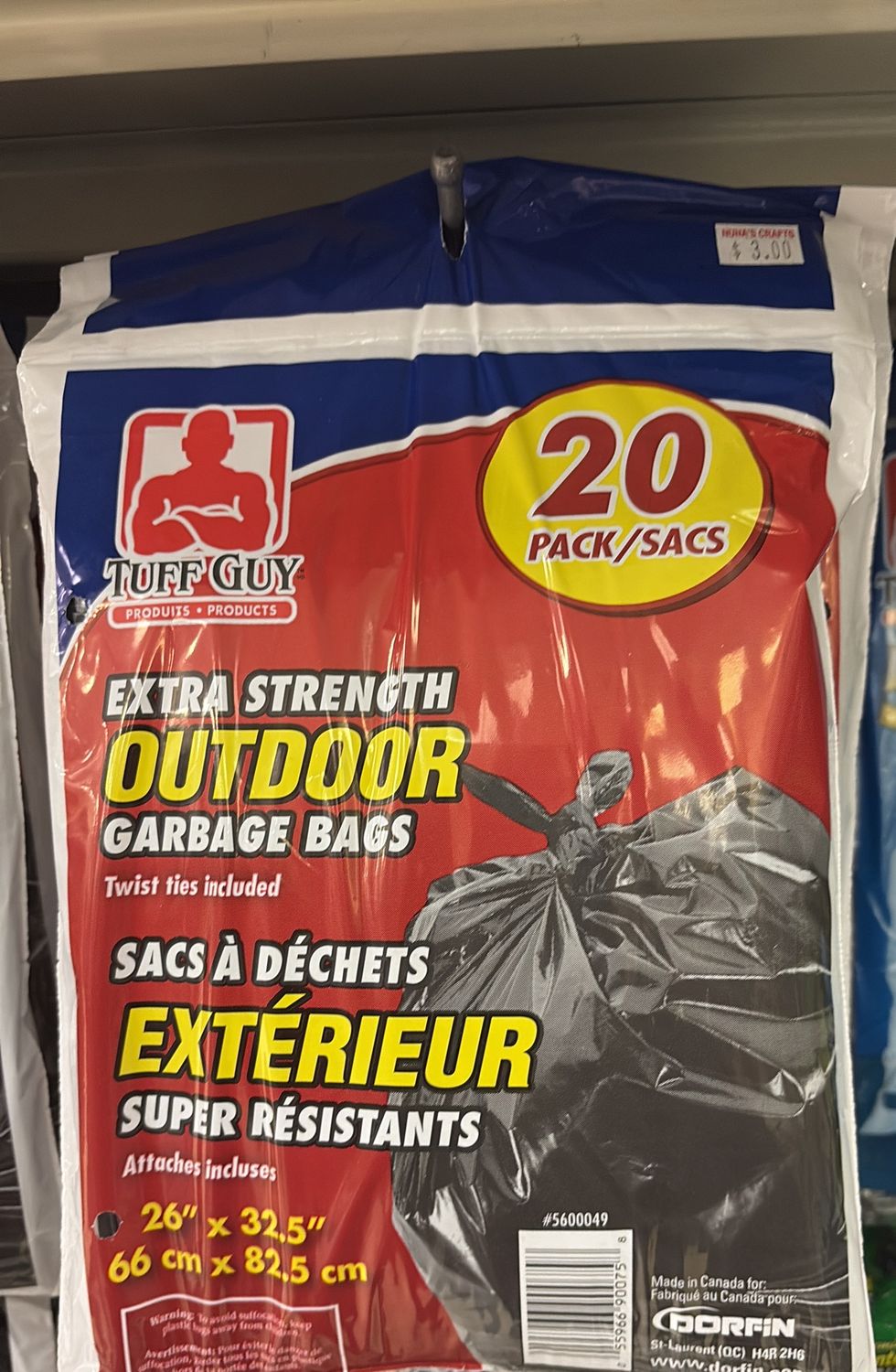 20 pack outdoor garbage bag