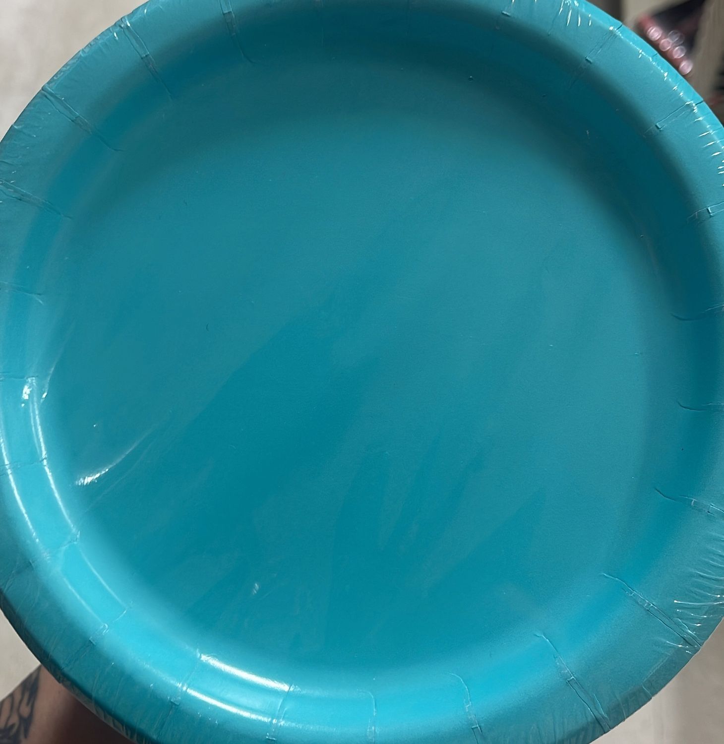 Small teal plate