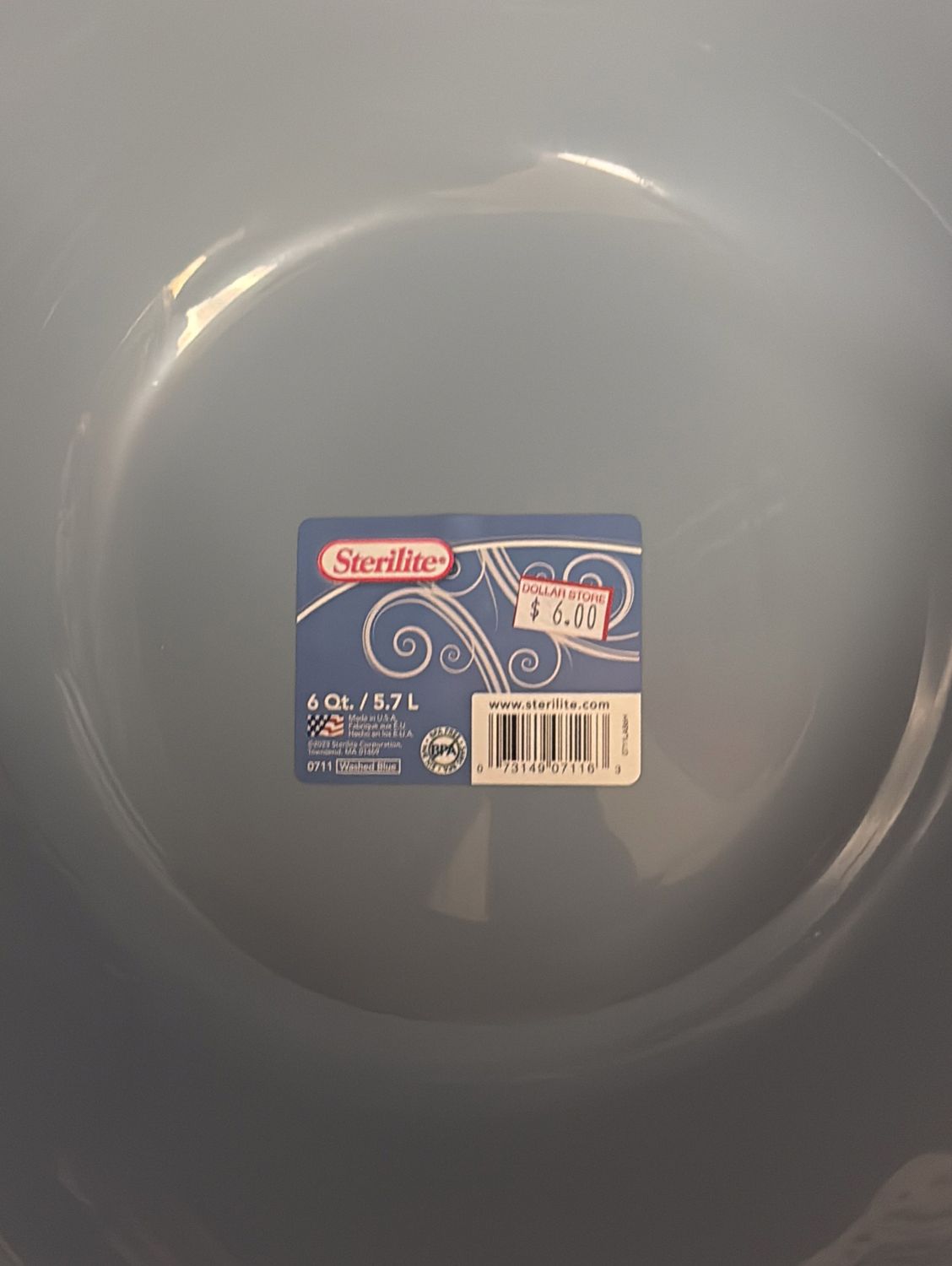 Sterilite 5.7L tub