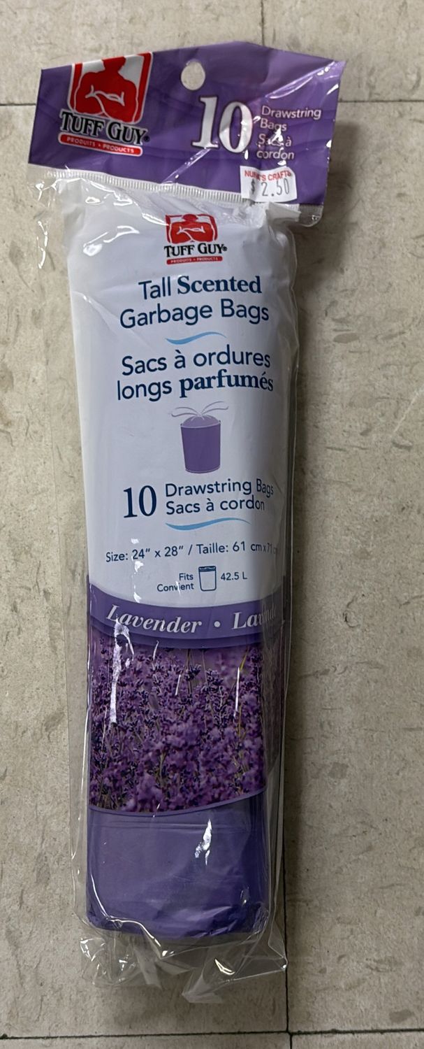 Tall scented garbage bags