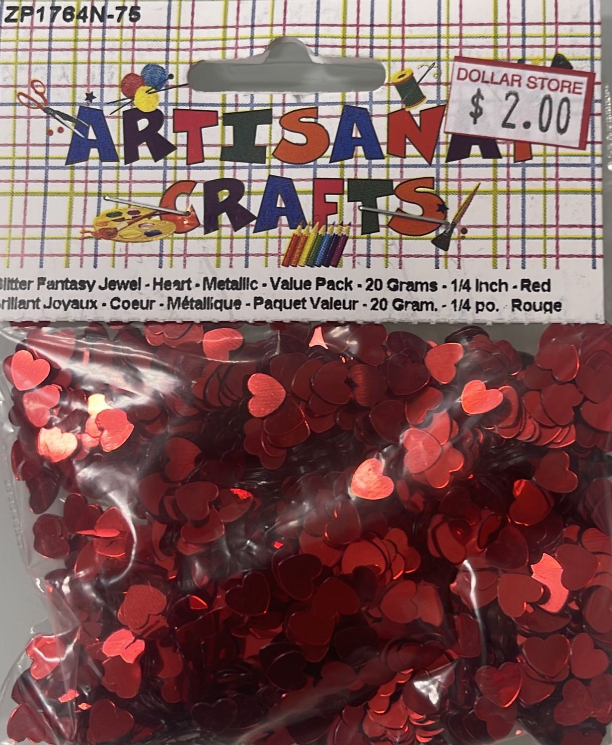 Red heart confetti