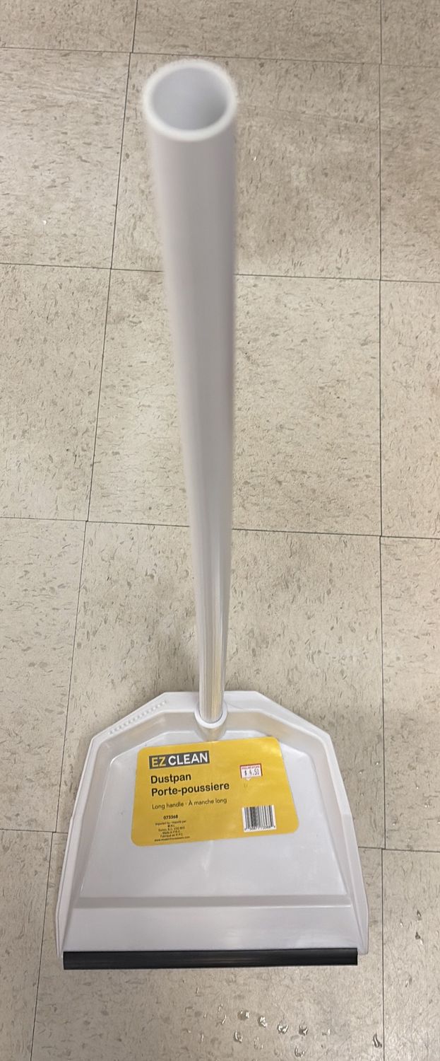 M.H.I: Long Handle White Dustpan