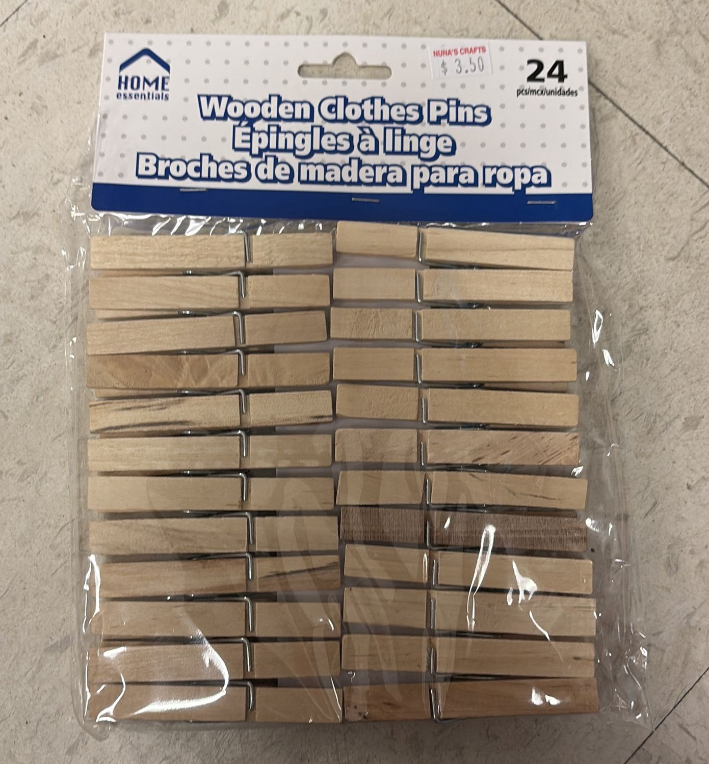 Wooden clothes pins