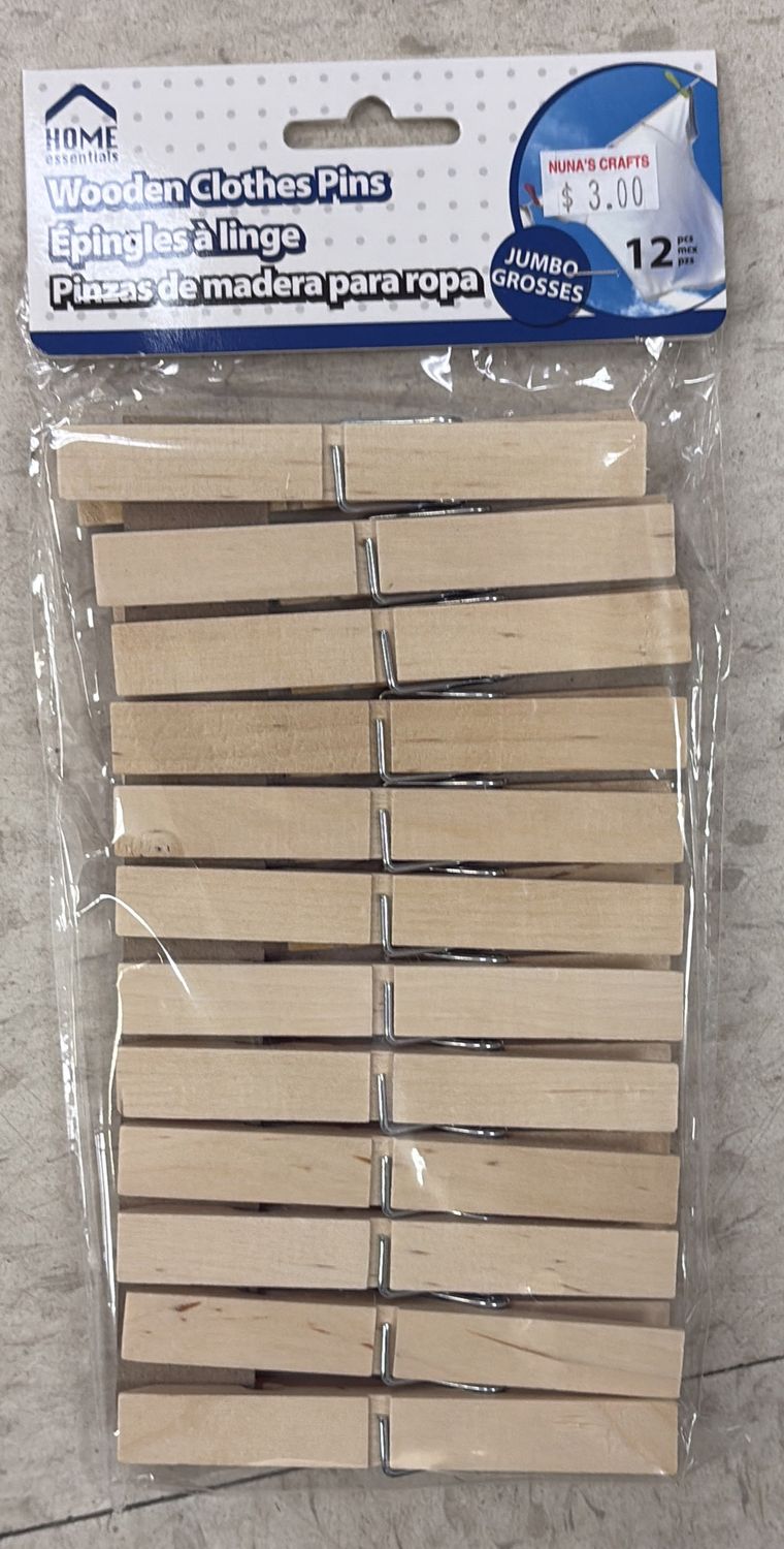 Wooden clothes pins 12pcs