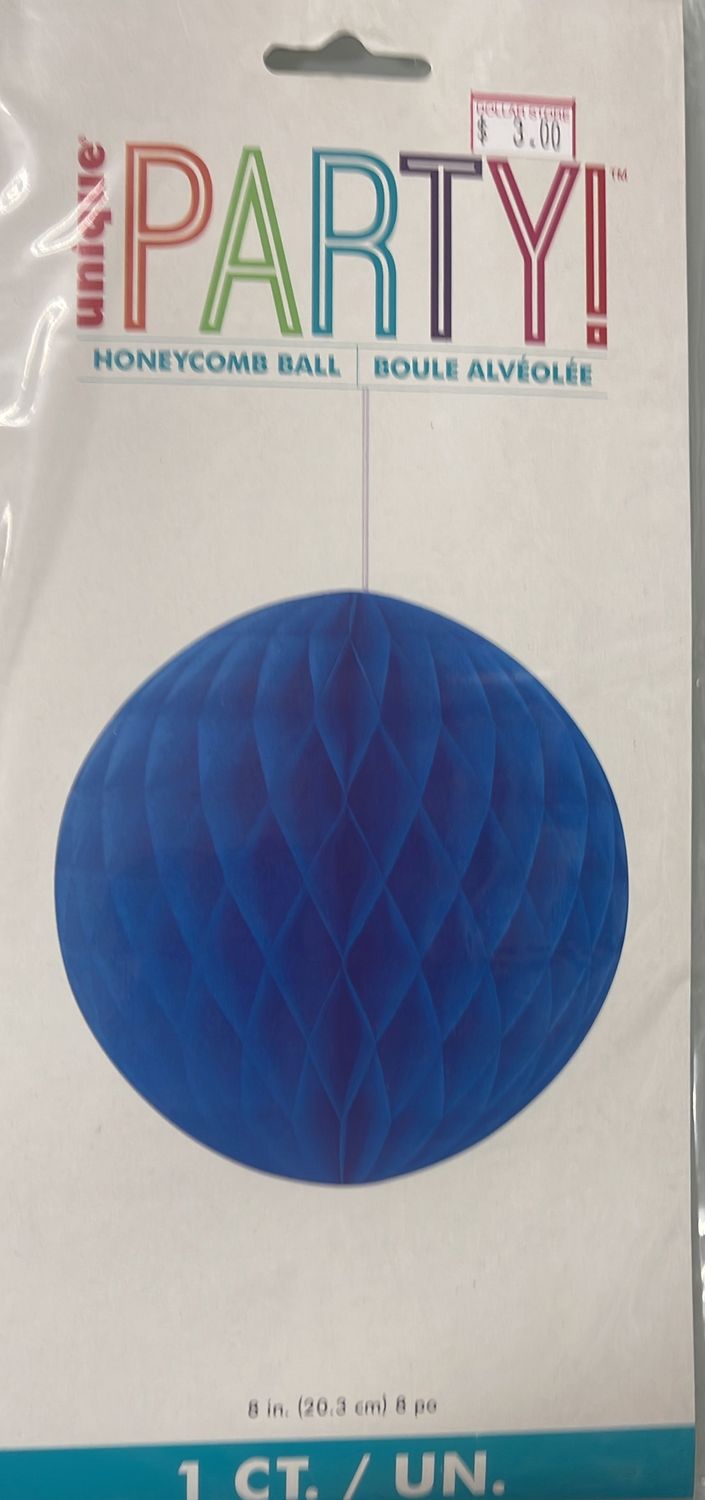 Blue honeycomb ball