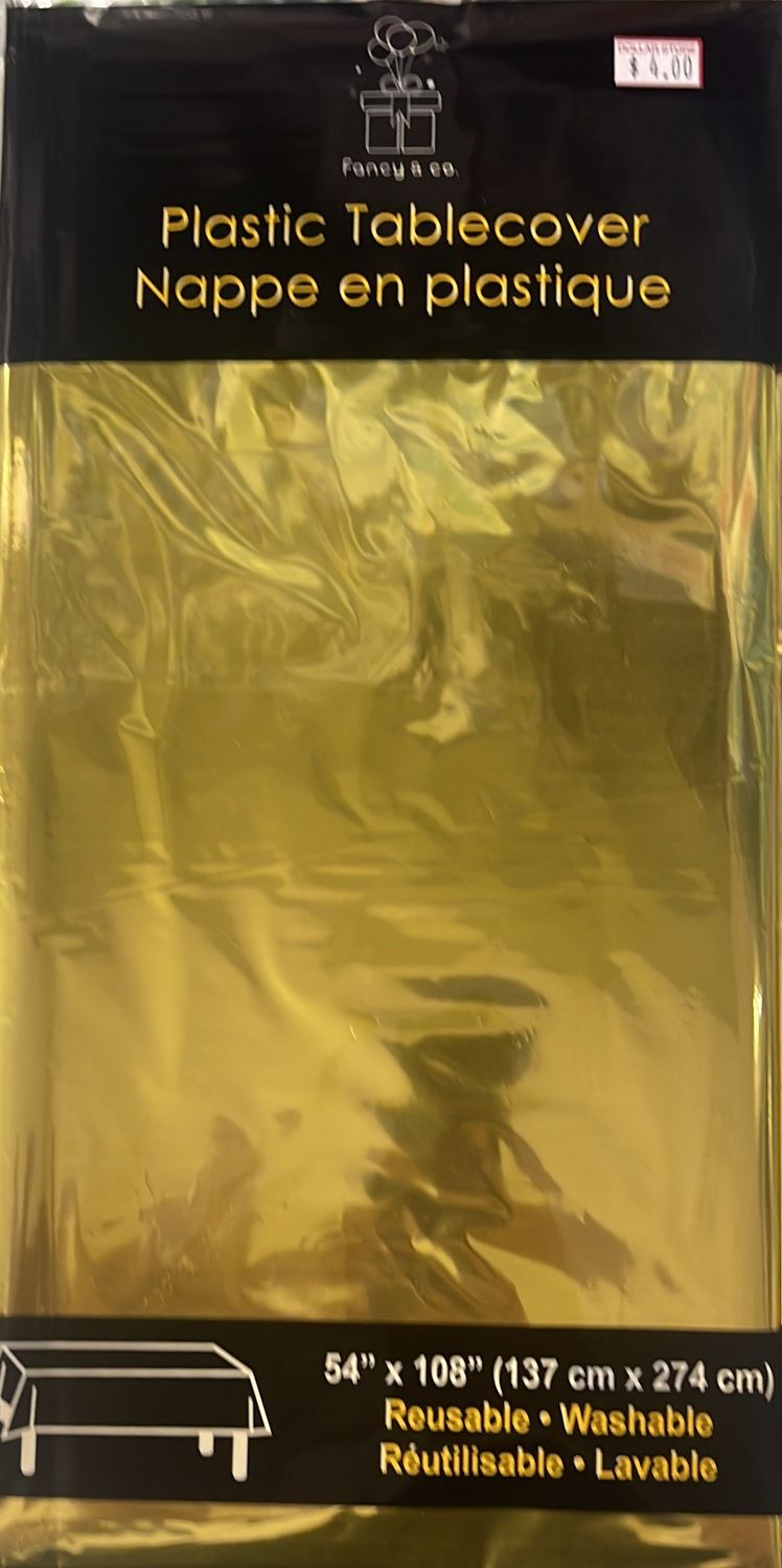Fantastic shiny gold tablecover