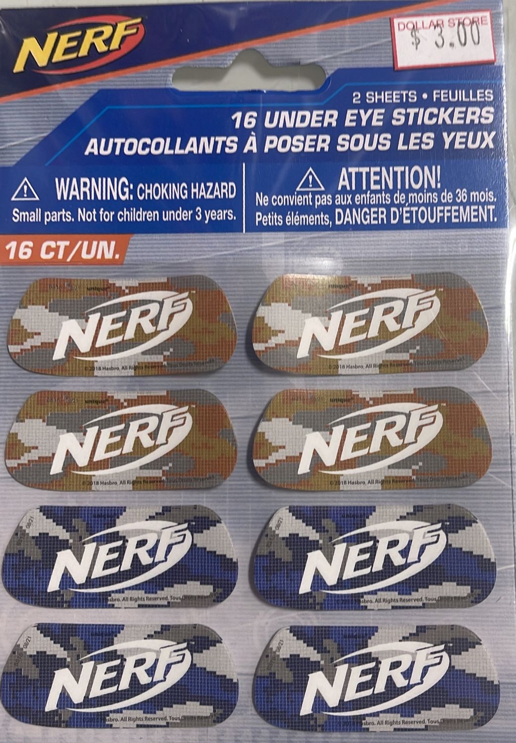 16x Nerf Under Eye Stickers 