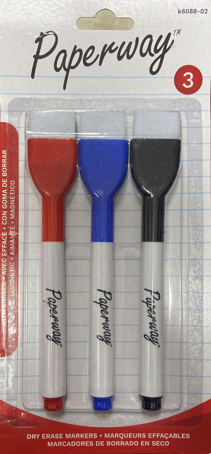 Symak: 3pk Assorted Dry Erase Markers
