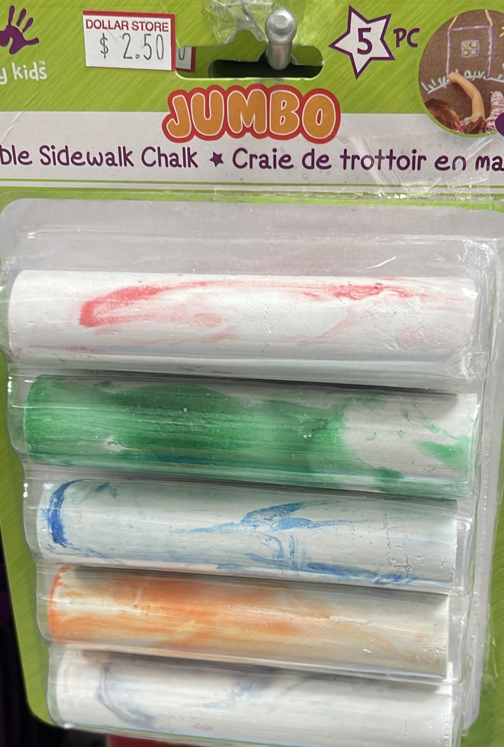 Jumbo chalk 5pck MULTICRAFT:kc408