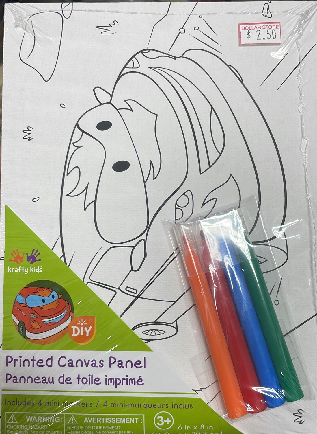 Printed Canvas Panel Car