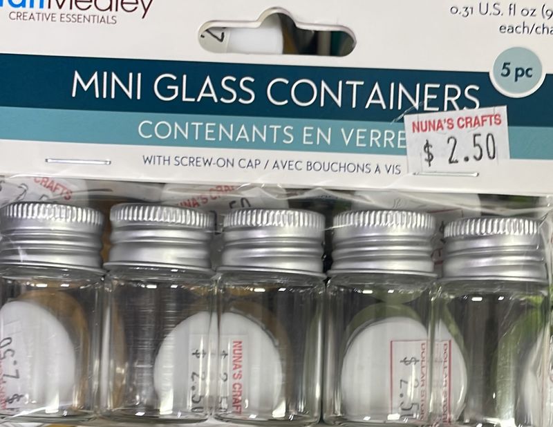 Mini glass containers 5 pck