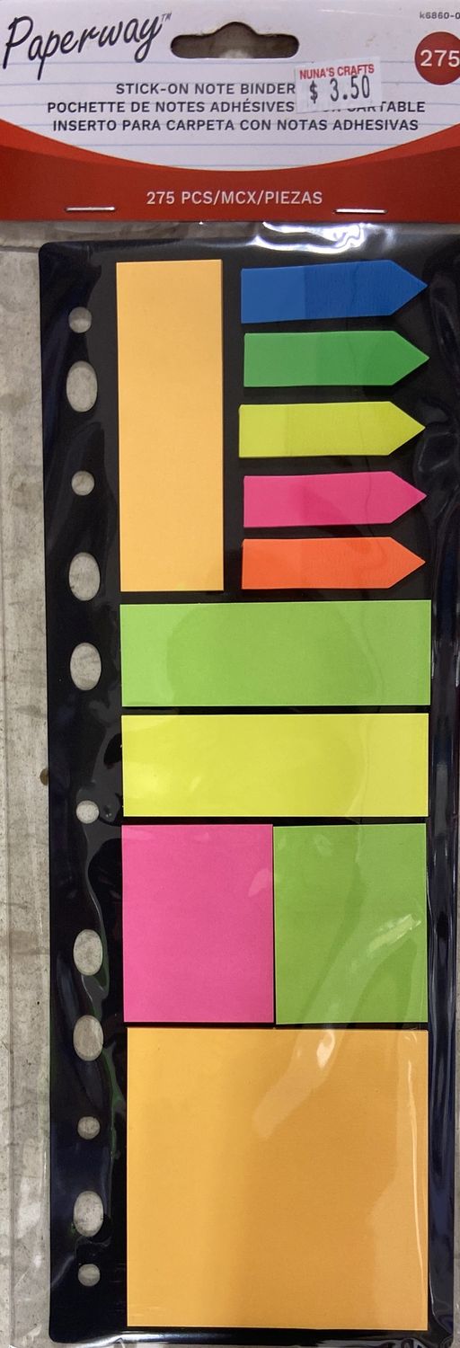 Stock-On Notes Binder Insert