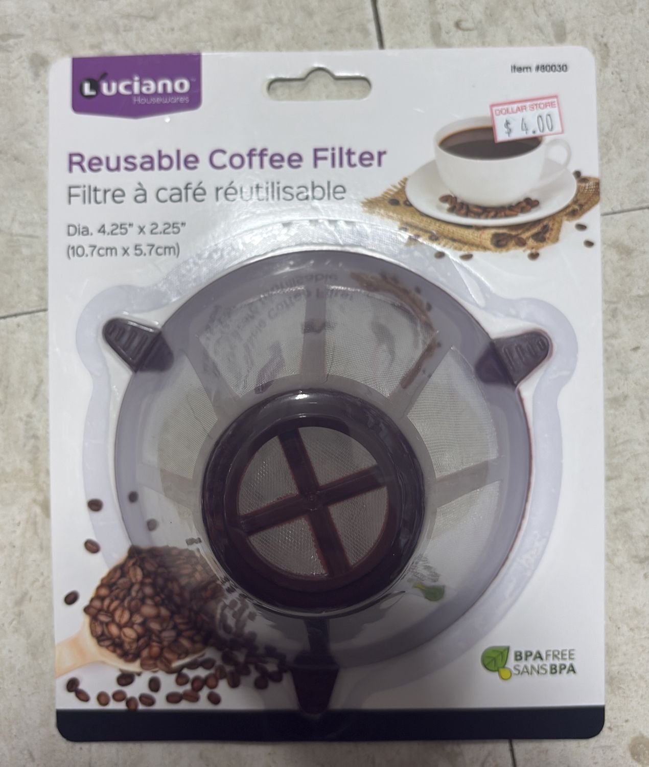 Reusable coffee filter